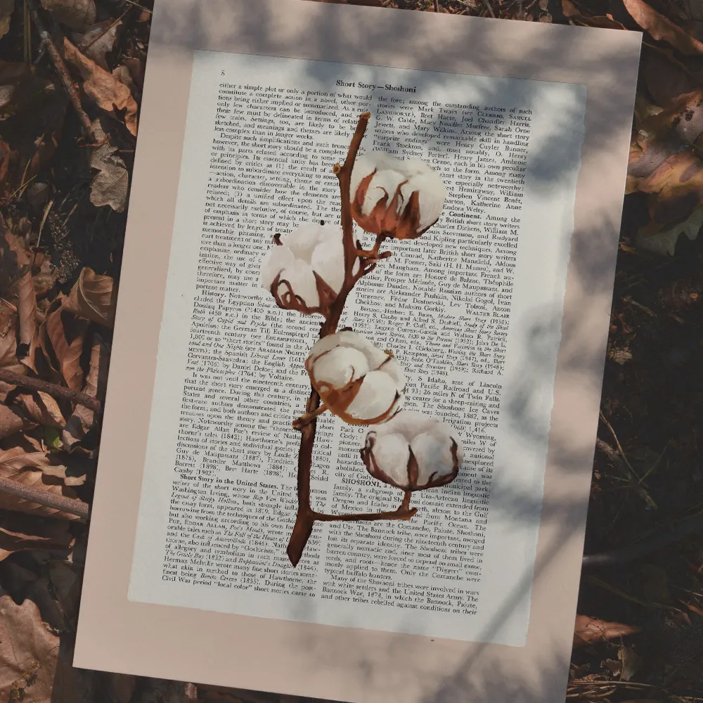 Kunstdruck: Naturstudie No.12 - Baumwolle
