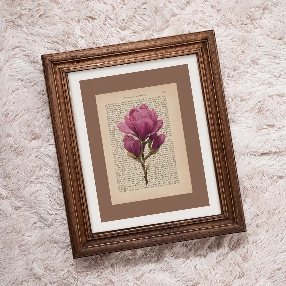 Kunstdruck: Naturstudie No.9 - Pink Magnolie – Bild 3