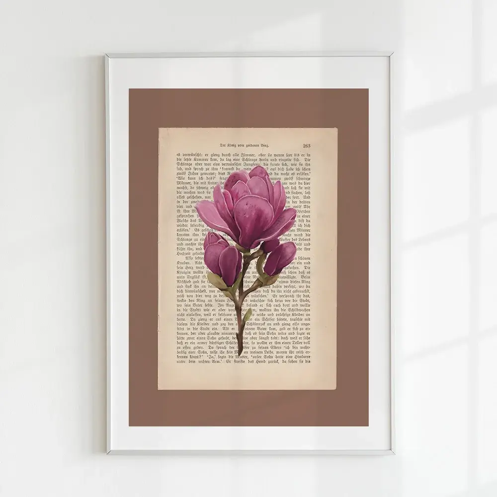 Kunstdruck: Naturstudie No.9 - Pink Magnolie – Bild 4