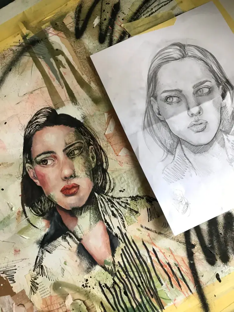 Porträt zeichnen seitlich, Porträt zeichnen, Porträt zeichnen leicht, Porträt zeichnen Bleistift Anfänger,