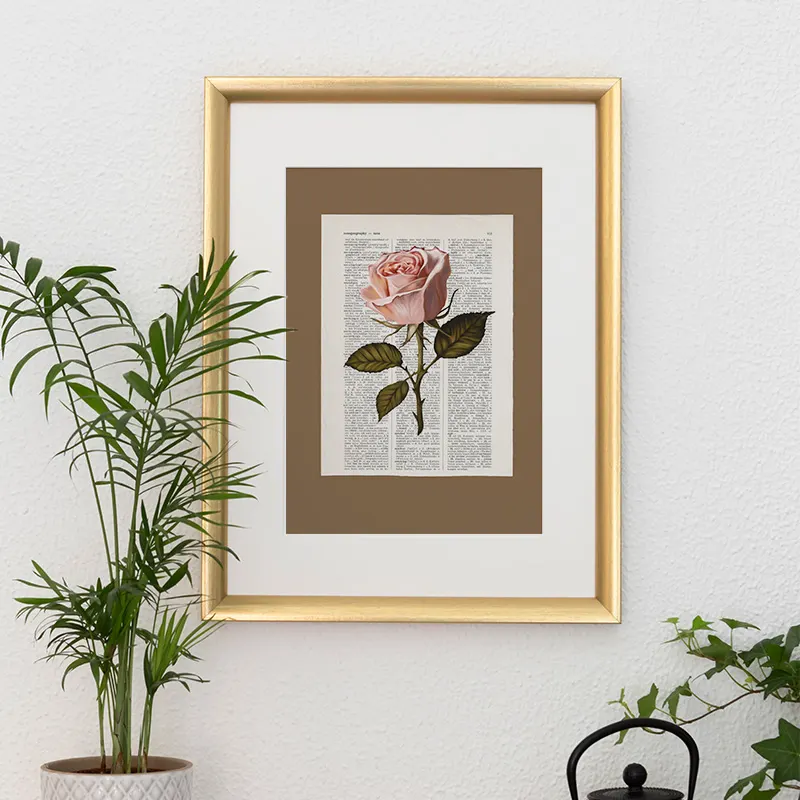 Kunstdruck: Naturstudie No.10 - Rosa Rose – Bild 3